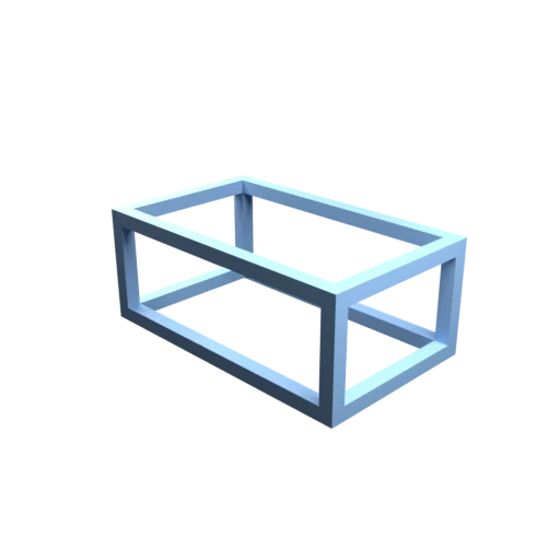 wireframe rectangular frame block